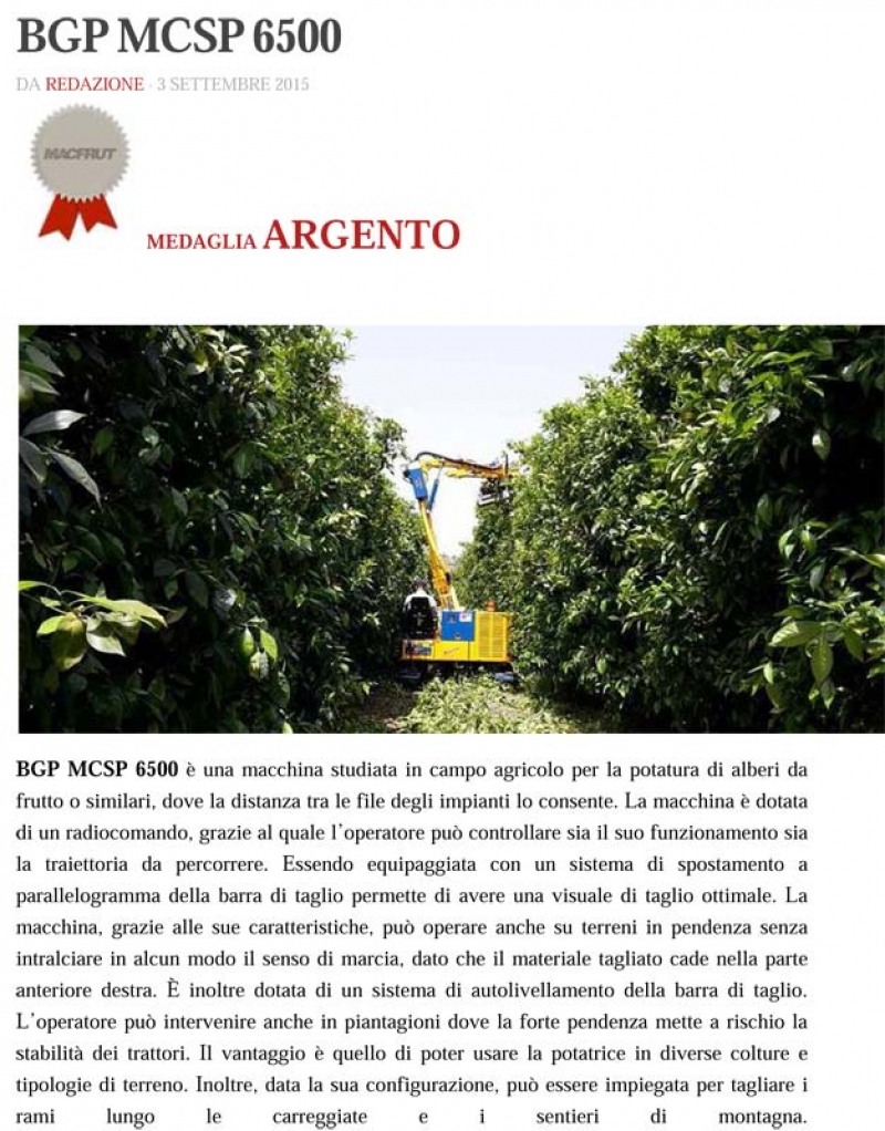 Premio Inovación Macfrut 2015