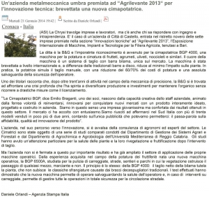 Article sur les machines pour l'&eacute;lagage BGP publi&eacute; por l'Agence Nationale des Nouvelles